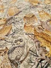 39″ x 42/43″ Wide Owls on Branches Cotton Fabric / Timeless Treasures/New OOP