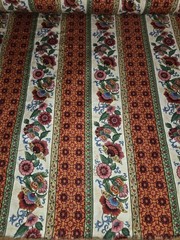 Vintage Free Spirit Floral Traditional Stripe Fabric San Marco 3 Yards
