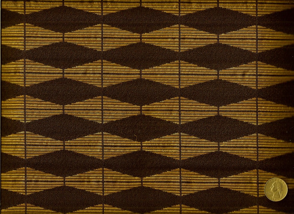 Modern Geometric Diamond Harlequin Design Caramel Brown Upholstery Fabric