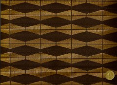 Modern Geometric Diamond Harlequin Design Caramel Brown Upholstery Fabric