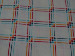 3 yards x 56″ Quilt Fabric Crantson Prints Beige Red Yellow blue squares dots