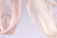 Peach Glitter Tulle Fabric by the Yard, Sparkly Tulle for Dresses and Decor