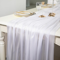 Sparkle Organza Fabric, 59In Wide 10Yd Continuous, White | 100% Polyester with P