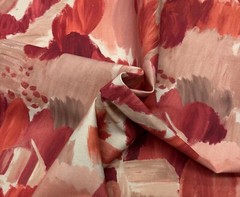 VILLA NOVA POTTING SHED SUNSET PINK GEOMETRIC EXCLUSIVE FABRIC 1.25 YARDS 54″W