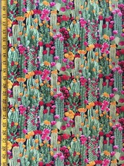 Cactus in Bloom – Timeless Treasures fabric – Cacti & Flowers WEST C6178