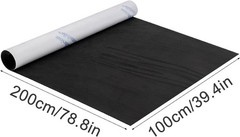 Black Self-Adhesive Microfiber Suede Fabric 39.37″x78.74″ for Car Interior