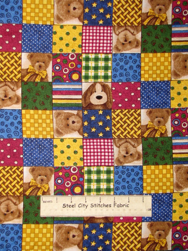 Teddy Bear Dog Nursery Baby Animal Fabric By Yard Cotton by SPX Boyd’s Bears