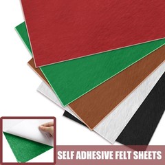 Bonsicoky 10 Pack Self Adhesive Felt Sheets 20x30cm (7.9×11.8 inches), Green