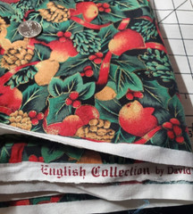 3 5/8 YDS English Collection Quilt Sewing Fabric David Textiles Gold Outlines