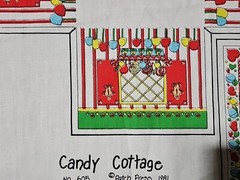 Candy Cottage Cut N Sew Panel 605F by Patch Press Vintage 1981 PANEL ONLY