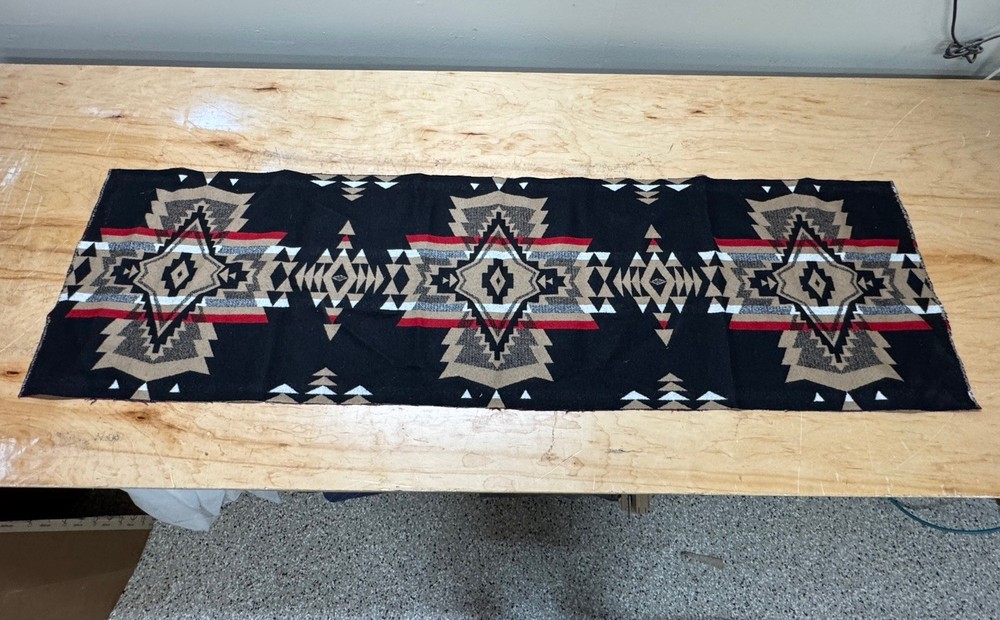 Heavy Weight Wool Fabric Pendleton Wool Jacquard Remnant Rancho Arroyo Black