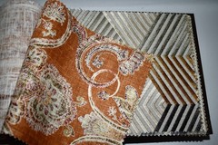 Big FABRIC SAMPLE BOOK Red Spice SEDONA Autumn 45pcs LOT Print Embroidery Woven
