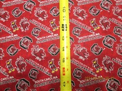 UNIVERSITY of SOUTH CAROLINA 1 YARD PIECE NEW SPORT DESIGN 100% COTTON