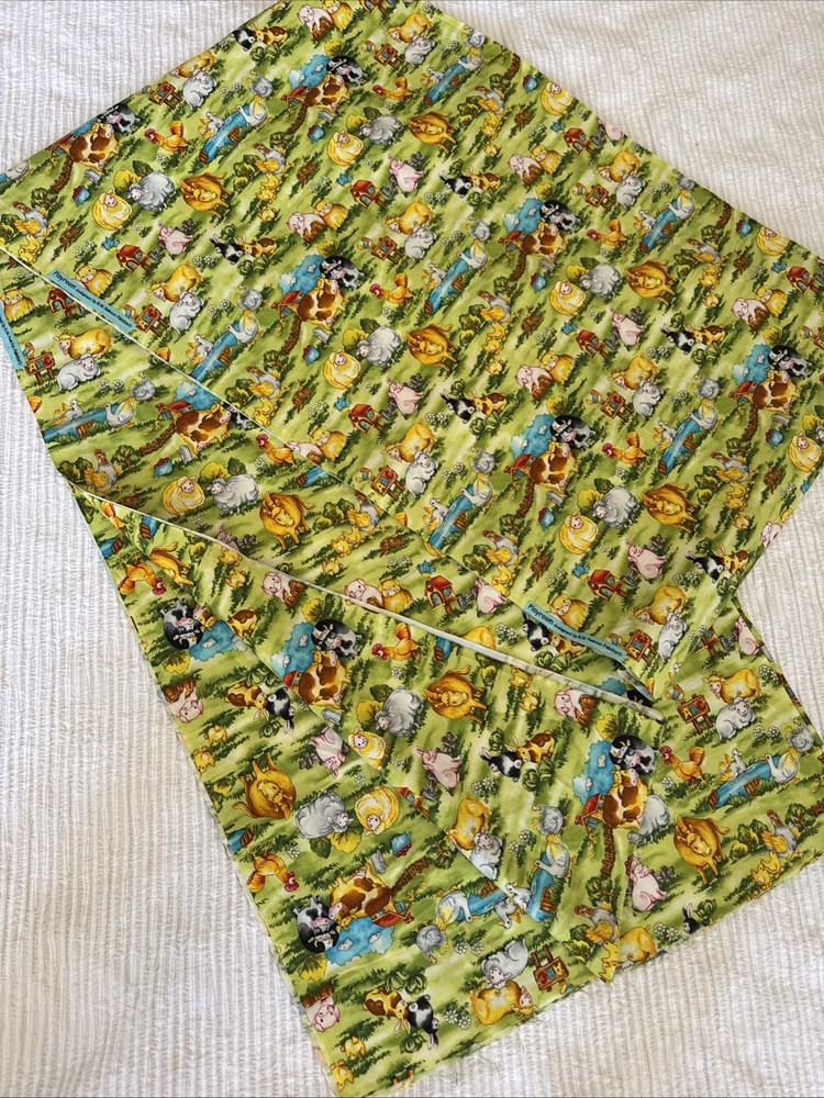 Playroom R&R Fashion Fabrics Vintage Farm Animals Baby 4 Yards