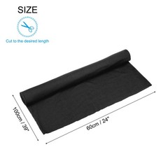 39″ Elastic Cuffs Ribbed Trims Cotton Fabric Knit Rib 24″ Black