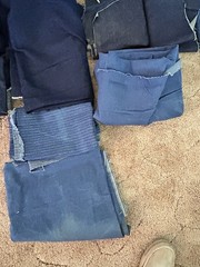 Large Lot Of Old 50s-80s Denim Fabric Pounds & Pounds