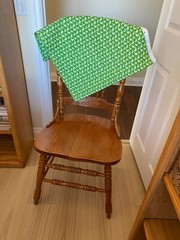 BRIGHT GREEN FABRIC~White Ducks Rows~STACKS~Orange Feet Beaks~45×109~QUILT COTTN
