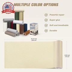OAZ 4 x 79 inch Canvas Repair Patches Canvas Fabric Patch Self-Adhesive Fabric R