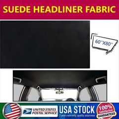 3MM Black Suede Headliner Fabric 60″x80″ Foam Backed for Car Inner Roof Repair