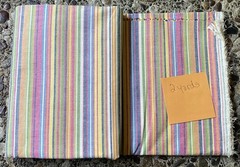 Pretty Striped Homespun Cotton Sewing Fabric Quilting 2 Yards – Muted Multicolor