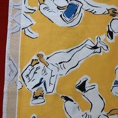 Old Timey Navy Sailor Novelty Specialty Soft Fabric Approx 3 Yards