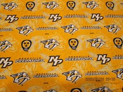 NASHVILLE PREDATORS NHL 100% COTTON 1- 1/2 YARD PIECE BRAND NEW SPORT DESIGN