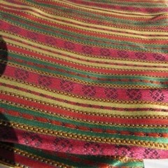 Satin Silky Multi Colored Striped Fabric for Sewing Costume Sewing Craft