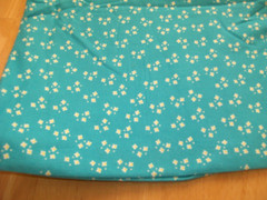 New JoAnn Fabrics Teal Blue White Mini Floral Flannel Fabric Material 1yd & 30″