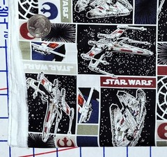 Star Wars Movie Millennium Falcon Red Blue Black Block Cotton Fabric YOU PICK