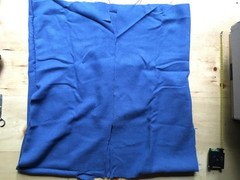 Vintage Blue Wool Herringbone Fabric Remnant Lot – Woven Suiting 1lb 7oz