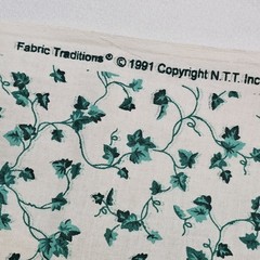 Ivy Vine Cotton Fabric By Fabric Traditions 1991 Approx 43″ X 116″ Ditsy Vintage