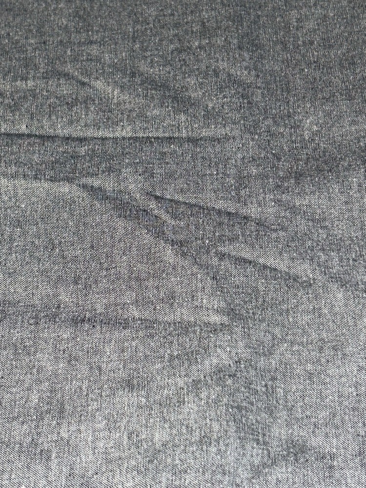 4 Yards Robert Kaufman Jackson Yarn Dyed Chambray Black Cotton Fabric Grey