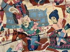 Vtg Mahmud Musavir Fabric Sample Asian Cotton J. H. Thorp & Co. 29″ x 54″ F59