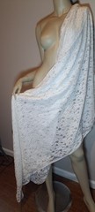 White Stretch Lace Fabric 3+ Yard Slight Shine Sewing Apparel Crafts