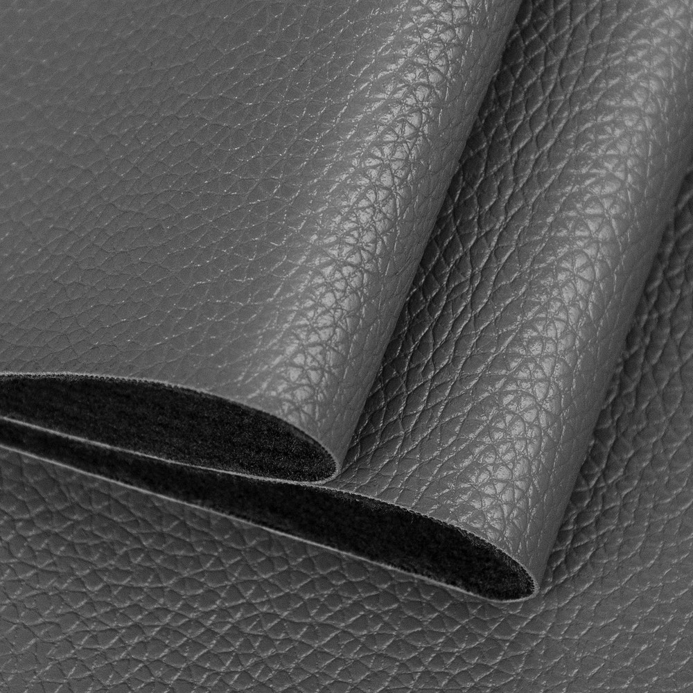 Faux Leather Gray PU Leather Fabric 36″ x 54″ 1 Yard 0.8 mm Thickness Synthet…