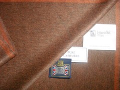 JOHNSTONS OF ELGIN 100% CASHMERE “Rusty Brown Mélange” JACKETING FABRIC = 2.0 m