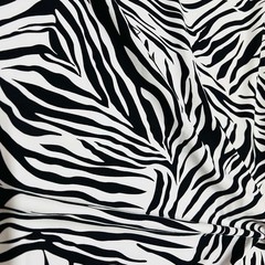 Black & White Animal Print Zebra Stretch Spandex Fabric 60″ by Yard for Swimwear