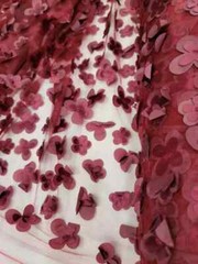 “Flower and Butterfly 3D Embroidered Lace Fabric – Sold by the Meter”