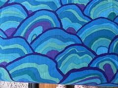 Kaffe Fassett. 6 Fat Quarters in shades of Blue. New, all are Beautiful.