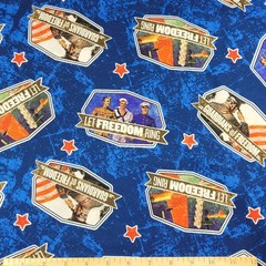 Saturday Evening Post Magazine Fabric Patriotic Toss From Springs Creative BTY