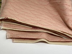 Cotton Fabric Light Pink Feathers 35″ x 44″ Width **AS IS**