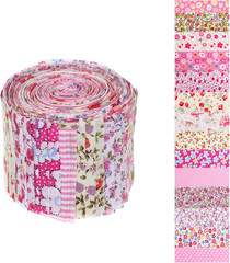 42Pcs Jelly Roll Fabric Strips Soft Cotton Quilting Fabric 2.5 X 20 Inch