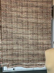 Mendel Goldberg Wool Blend Tweed Boucle, 2yds X 60″,Brown, Tan, Off White, Red