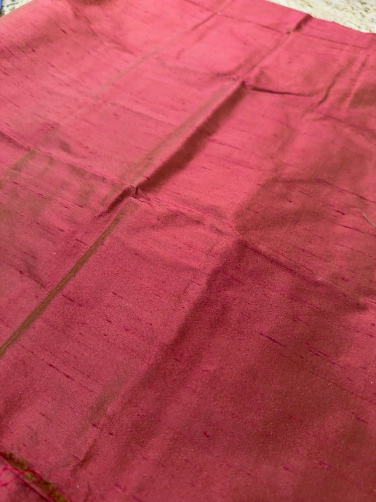 100% Silk Fabric Dusty Rose Mauve 2 Yards x 45” Textured Dupioni Style