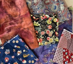 Cranston Print Works Bird Fabric-Japanese Women-6 Prints Bundle-6.5+ Yards