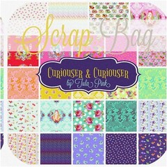 2-Yard Cotton Fabric Scrap Bag for Quilting