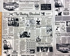 BTHY Quilting News Newspaper Sewing Peace By Piece Cotton Fabric By Half Yard