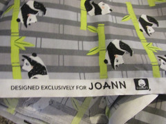 1 yard 30″ x 44″ Quilting Sewing Fabric Joann Exclusive Gray Panda Bears Bamboo
