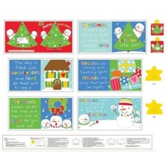 Huggable & Loveable Books Cotton Fabric Panel Merry Christmas Studio E