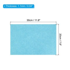 Soft Felt Sheets Glitter Self Adhesive Light Blue Fiber 11.8″ x 7.8″ 6pcs